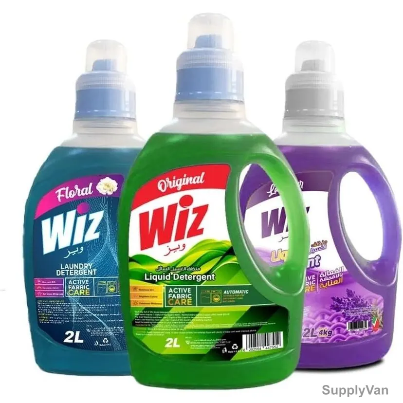 Wiz Laundry Liquid Detergent, 2 Ltrs, 3 Pcs/Pack — image 1