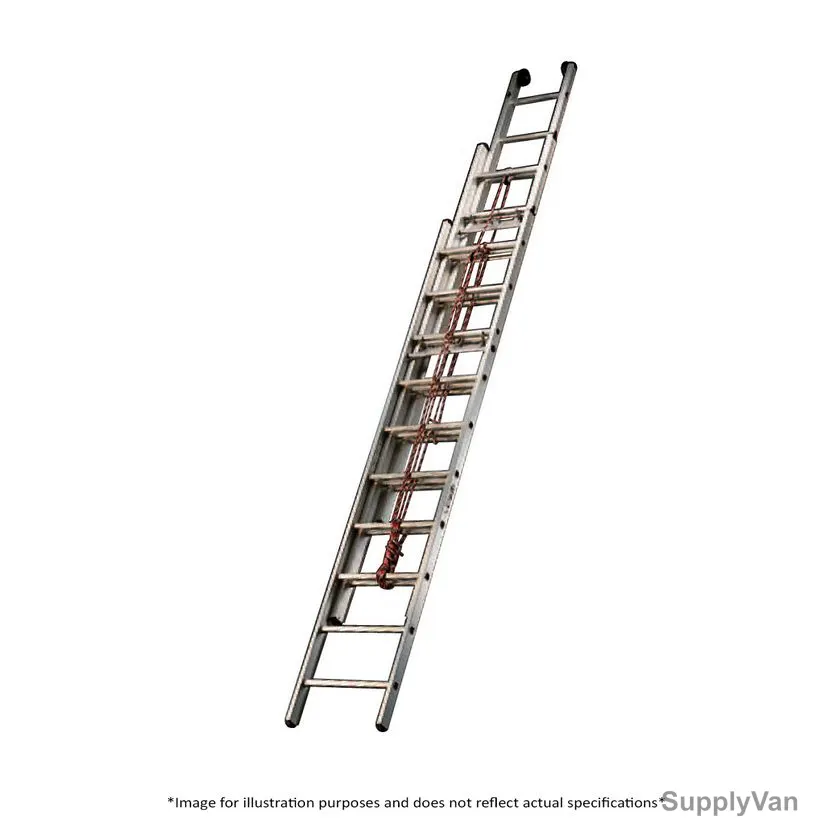 Tubesca Rope Operated Extension Ladder, 1233014, Aluminium, 1 Side, 14 Steps, 9.69 Mtrs Max. Height, 150 Kgs Weight Capacity