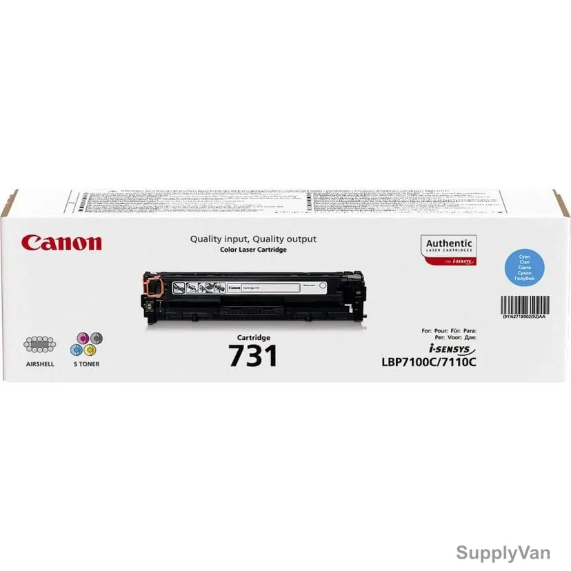 Canon Original Toner Cartridge, CRG731C, 1500 Pages, Cyan — image 1