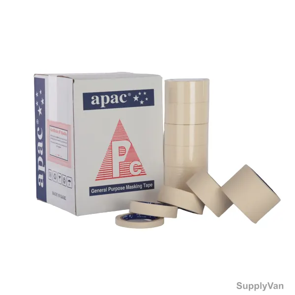 General Purpose Masking Tape, 2 Inch Width x 15 Yards Length, Natural, 24 Rolls/Carton