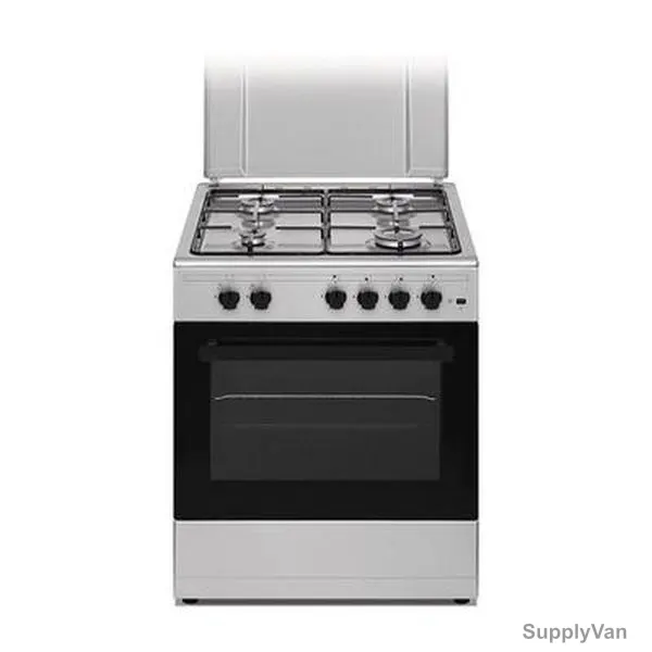 Nikai Gas Cooking Range, U6065FS, 4 Burner, 60 x 55CM, Black/Silver