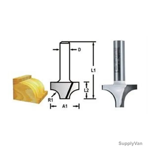Makita Ovolo Router Bit, D-48284, 25.4x13.5MM