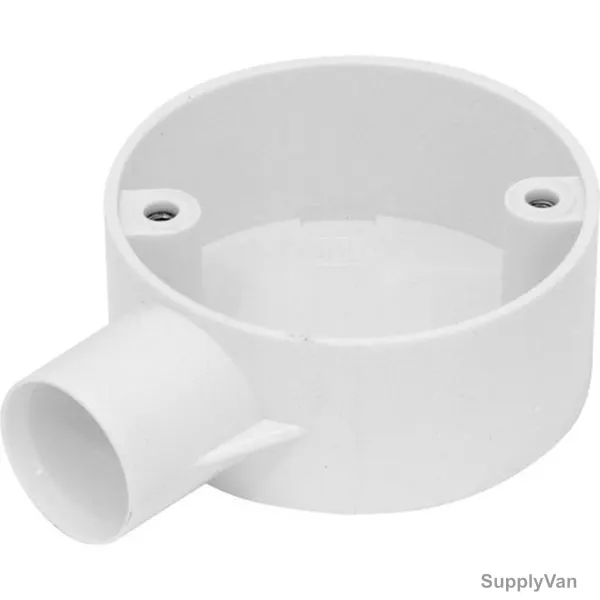 Decoduct Two Way Terminal Junction Box, DJT2, Round, PVC, 20MM