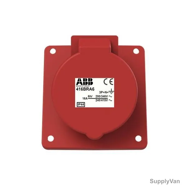 ABB Pin and Sleeve Connector, 416BRA6, 5 Pole, 16A, Red