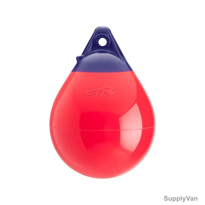 Polyform Buoy, A-0, A Series, Vinyl, 8 Inch Dia x 11.5 Inch Length, Red — image 1