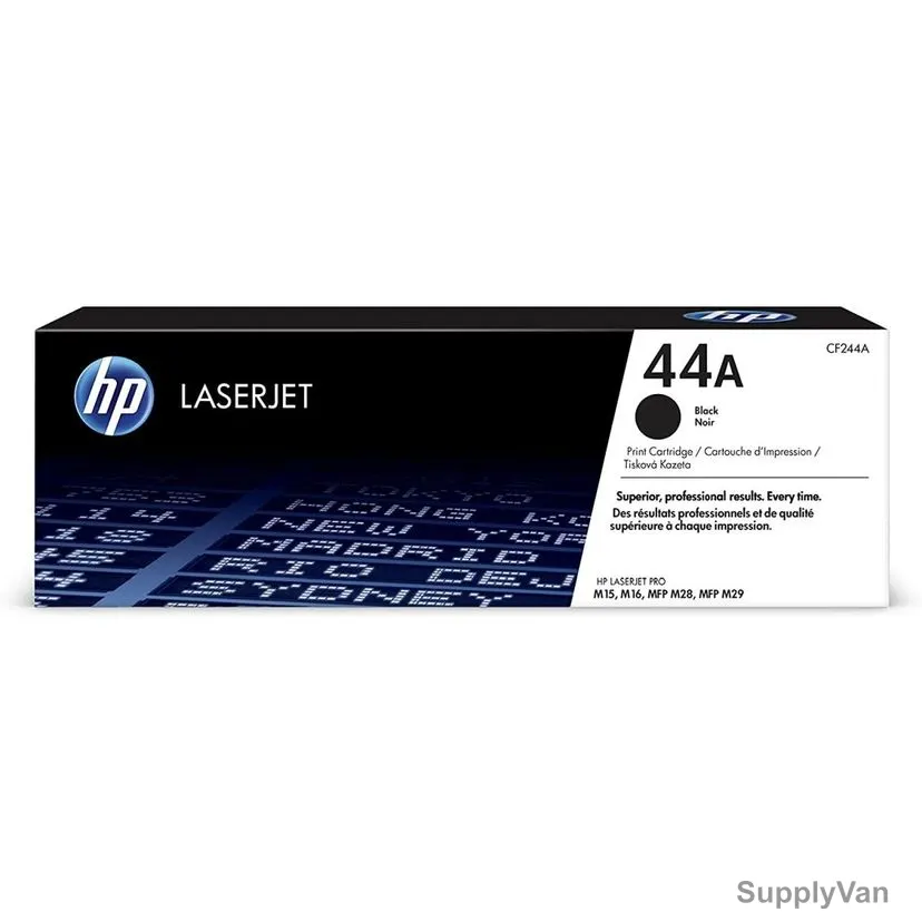 HP 44A Original LaserJet Toner Cartridge, CF244A, 1000 Pages, Black