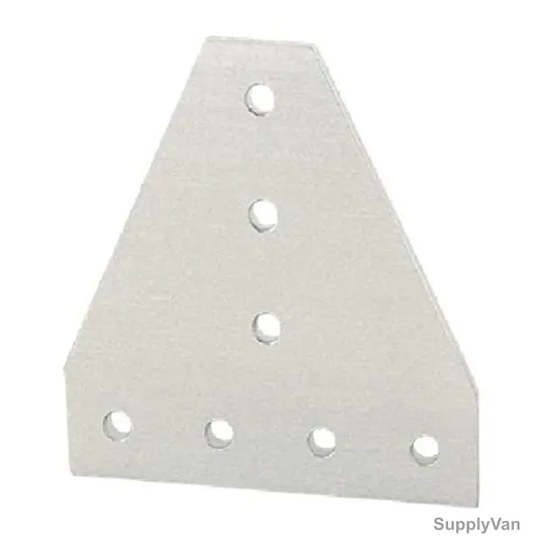 Extrusion Reinforcement T-Flat Plate, 30 Series, 7 Hole, Aluminium, 30MM