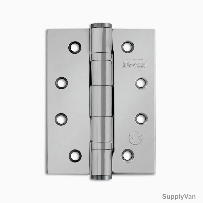 Devon Door Hinge, 89-340, Stainless Steel, 114MM Length x 102MM Width