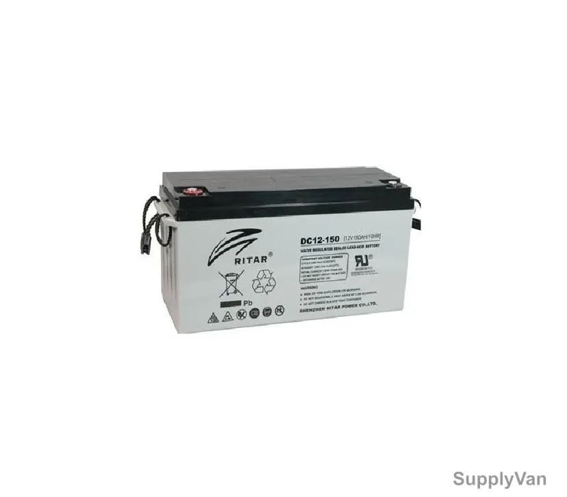 Ritar Energy Storage Battery, DC12-150, 150Ah, 12VDC, 6 Cells