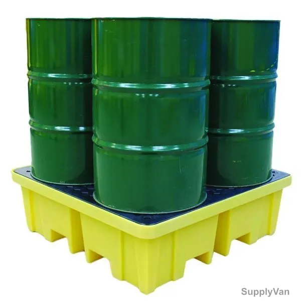 Empteezy Spill Pallet, BP4FW, Plastic, 250 Liters, Yellow — image 1