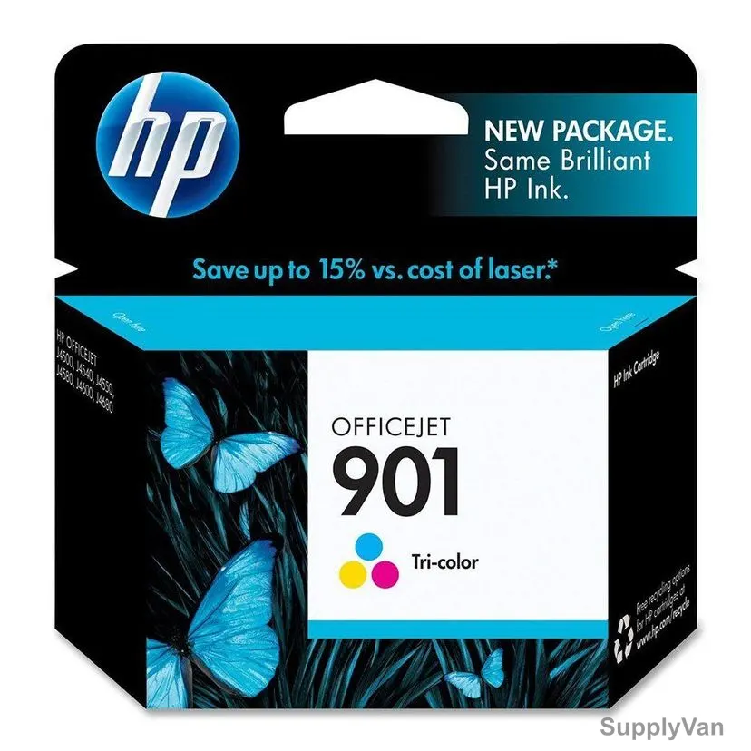 HP Tri-Color Original Ink Cartridge, CC656AE, 901, 9ML, 360 Pages, Multicolor — image 1