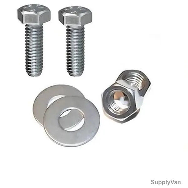 Hex Bolt With Nyloc Self Locking Nut and 2 Washer, M6 Thread Size x 20MM Length, 1000 Pcs/Set