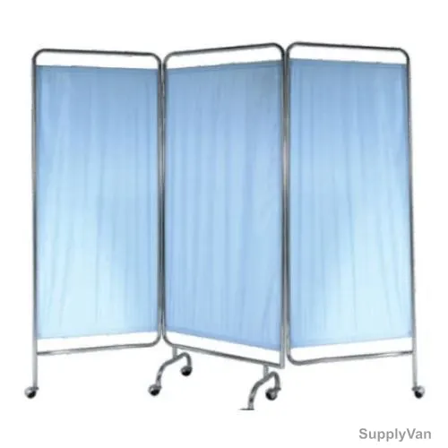 3W Ward Screen, 3W-P2, 3 Folding, Stainless Steel, Silver and Blue