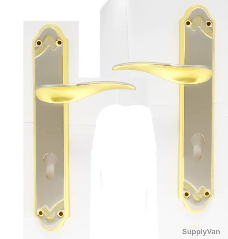 Robustline Lever Handle Brass/Chrome Plated with lock, SAF-27, Brass Material, Multicolor