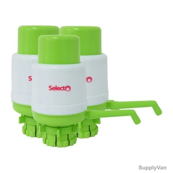 Selecto Hand Press Water Pump Dispenser, Eco-logic, S1999WPM, Plastic, Green and White — image 1