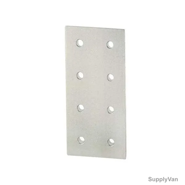 Extrusion Reinforcement Flat Plate, 30 Series, 8 Hole, Aluminium