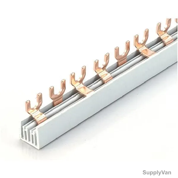U Type Bus Bar, 415VAC, 3 Pole, 5 Pcs/Pack
