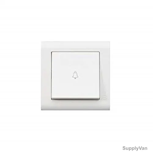 Mk Wide Rocker Bell Switch, MV4778BWHI, Essential, Polycarbonate, 1 Gang, 10A, White