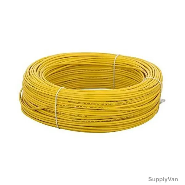 Ducab Single Core Cable, PVC, 4MM x 100 Mtrs, Yellow