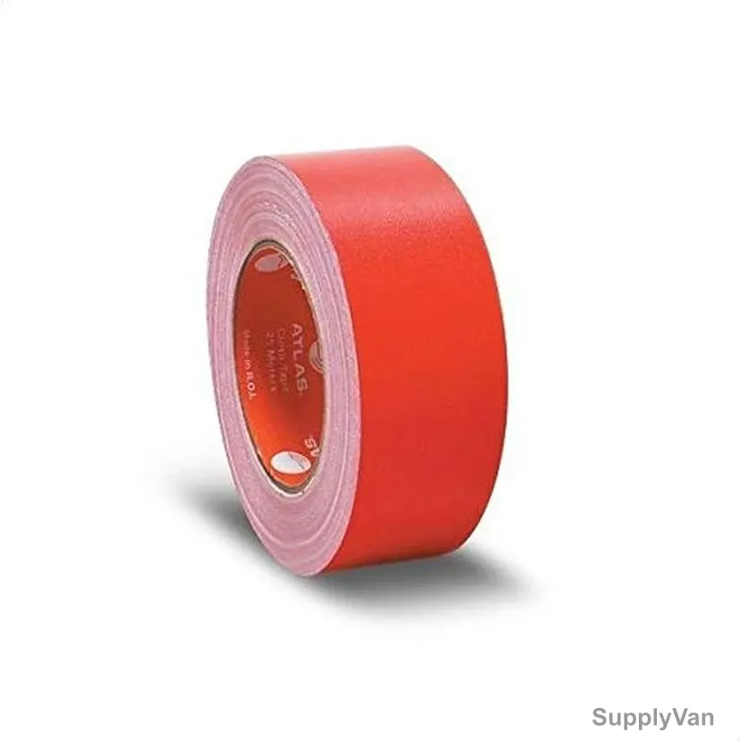 Atlas Cloth Tape, AS-BTC2025-RD, 50mm x 25 Mtrs, Red