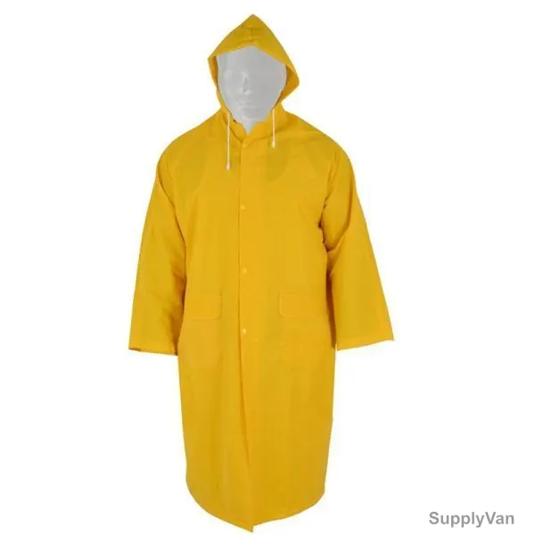 Workland Rain Coat, KWA, PVC/Polyester, L, Yellow