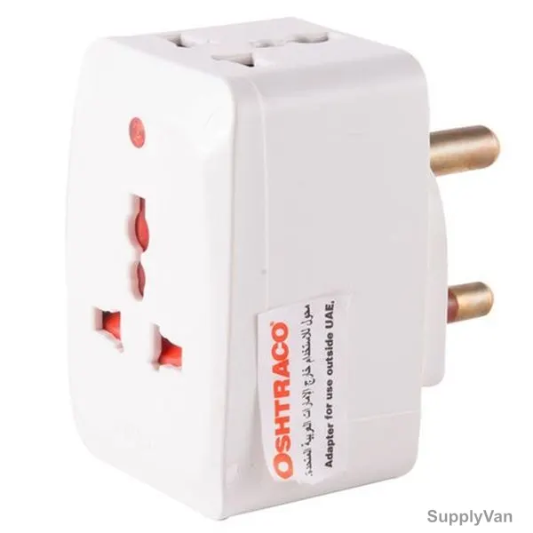 Oshtraco Multi-Socket Adaptor, 3 Way, 15A, White