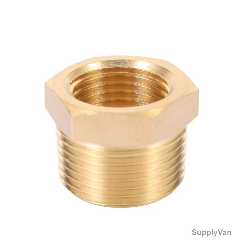 Pegler Reducer Bush, Brass, NPT, 3/4 x 1/2 Inch — image 1