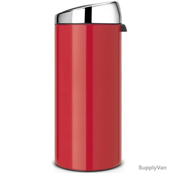 Brabantia Touch Bin, 483844, 30 Litres, Passion Red