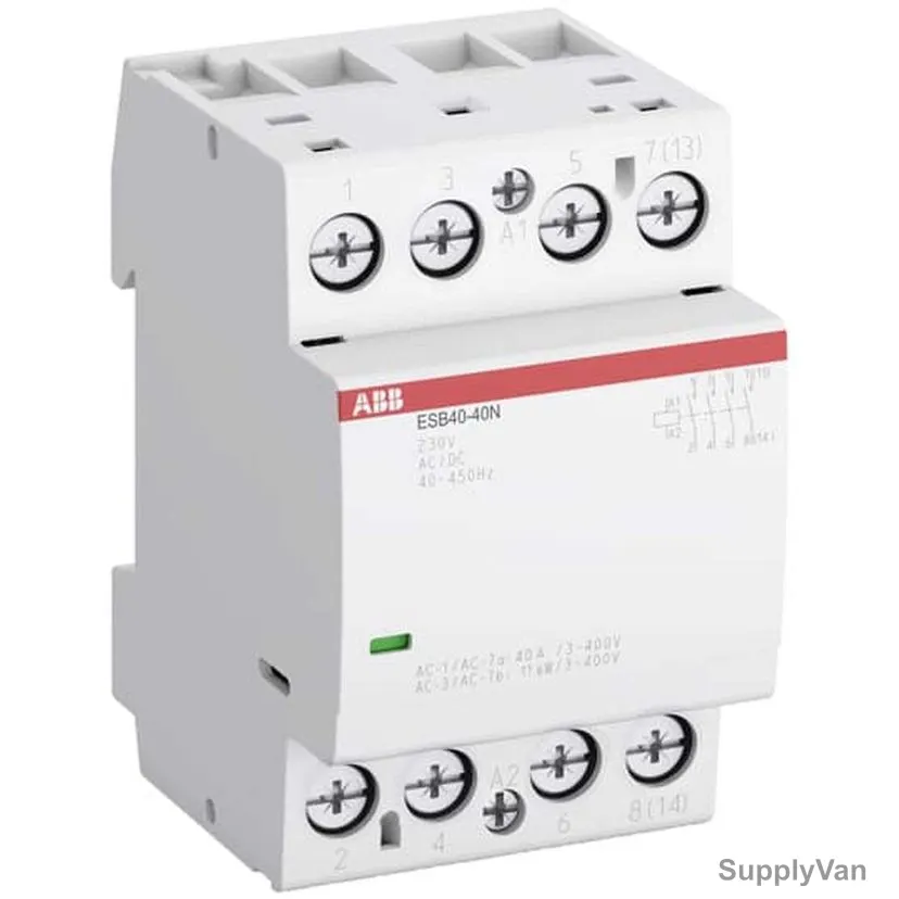 ABB Installation Contactor, ESB40-20N-06, 2 Pole, 40A