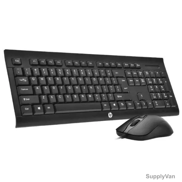 Hp Wired Keyboard/Mouse Set, KM100, English, Black — image 1