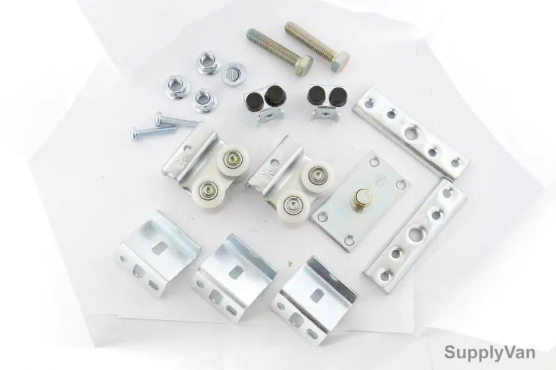 Sliding Door Fitting Nylon Wheel Set, SAF-77, Silver Colour