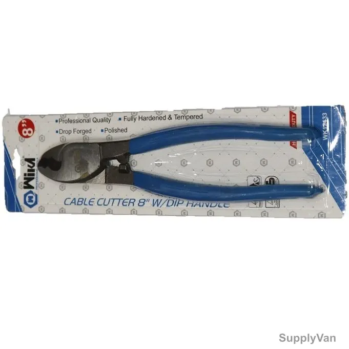 Wika Cable Cutter With Dip Handle, WK12133, Forged Steel, 8 Inch