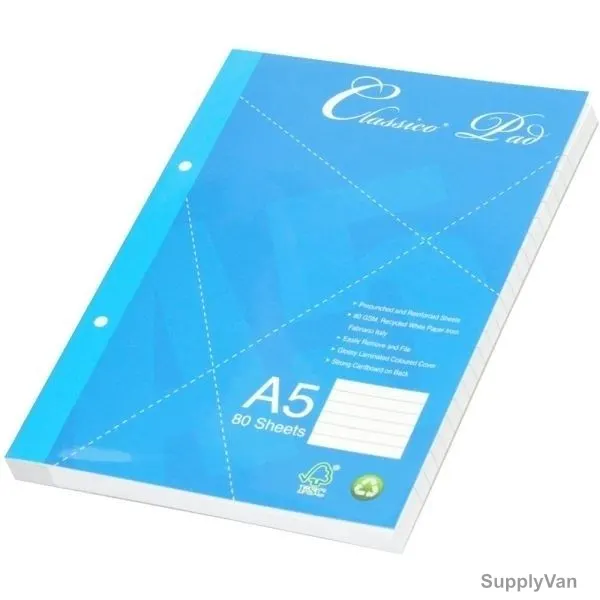 FIS Single Ruled Classico Writing Pad, FSPDC3004, 148 x 210MM, 80 Pages, Blue