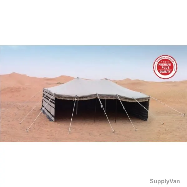 Deluxe Tent, AMT-115, Iron Stick, 7 x 5 Mtrs, White/Black