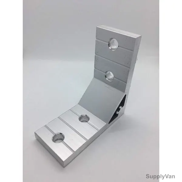 Extrusion 90 degree Corner Bracket, 30 Series, 4 Hole, Aluminium
