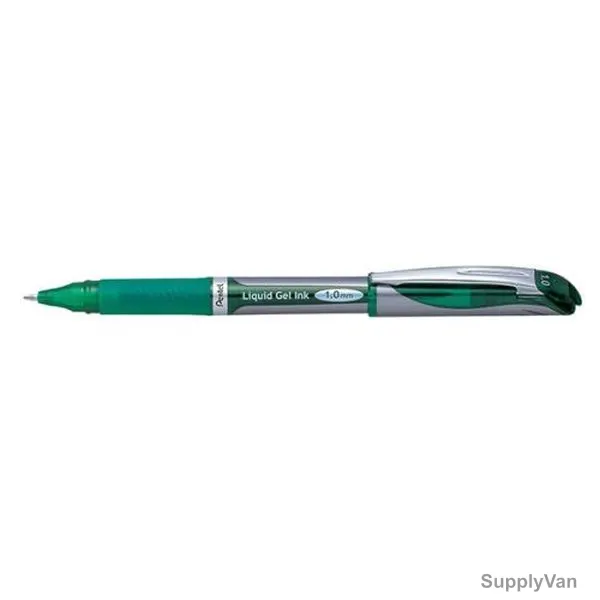 Pentel Energel Roller Gel Roller Pen, PE-BL60-DH, 1.0MM Tip, Green, 12 Pcs/Pack