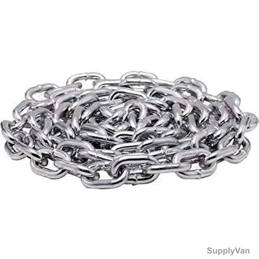 GI Chain With Padlock, 6MM Thk, 3 Mtrs Length, Silver — image 1