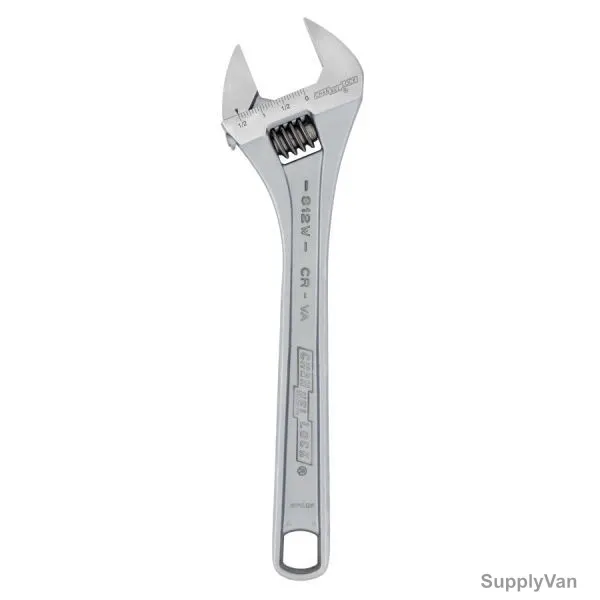 Channellock Adjustable Wrench, CL-812W, 39.12MM Jaw Capacity, 12 Inch Length — image 1