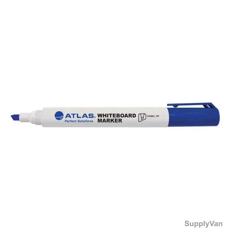 Atlas White Board Marker, AS-MW200-BE, 4.2-4.6MM Tip Size, Blue, 12 Pcs/Pack