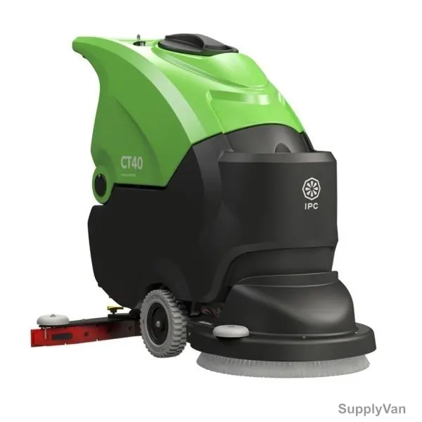 IPC Walk Behind Battery Operated Scrubber Dryer, CT-40-B50, 480W, 500MM, Green and Black