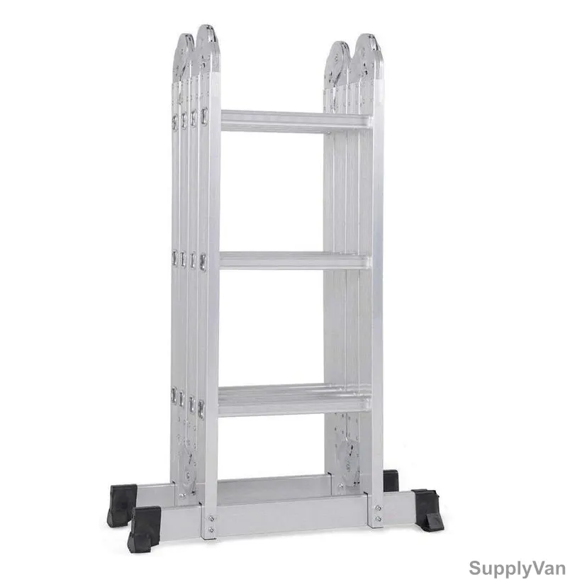 Upspirit Multi Purpose Folding Ladder, Aluminium, 12 Steps, 150 Kg, 12.5 Feet — image 1