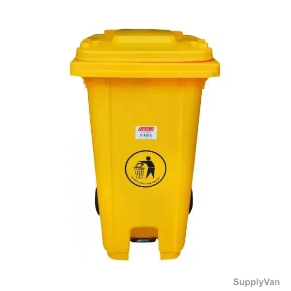 Brooks Pedal Waste Bin, BKS-PDL-090, 240 Ltrs, Yellow