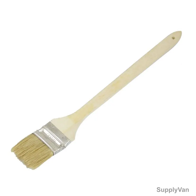 Angle Radiator Paint Brush With Long Wooden Handle, ARB1, 1 Inch