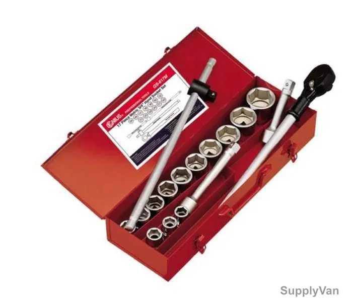 Genius Metric Hand Socket Set, GS-617M, 17PCS