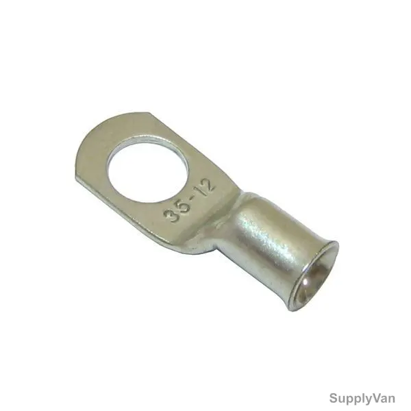 Cable Lug, Copper, 35 SQ.MM x 12MM Stud Size, Tin Plated, 100 Pcs/Pack