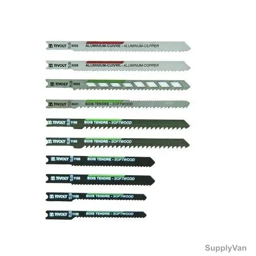 Tivoly Jigsaw Blade Set, 10 Pcs/Set