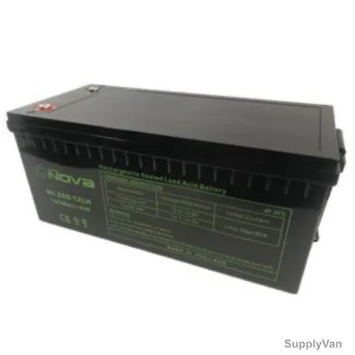 Nova Rechargeable Sealed Lead Acid Battery, NV200-12LH, 12V, 200Ah/10Hrs