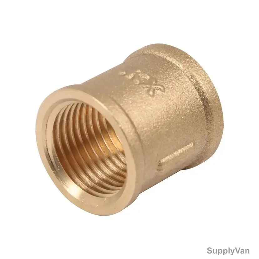 Brass Socket, 1/2 Inch BSP Female x Female, 10 Bar