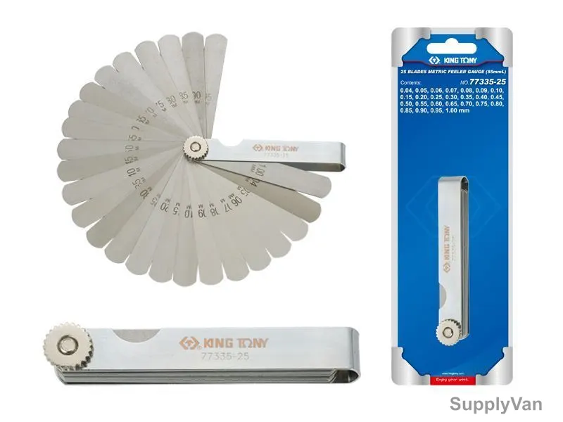 Kingtony Metric Feeler Gauge, 7733525, 13x85MM, 25 Blades
