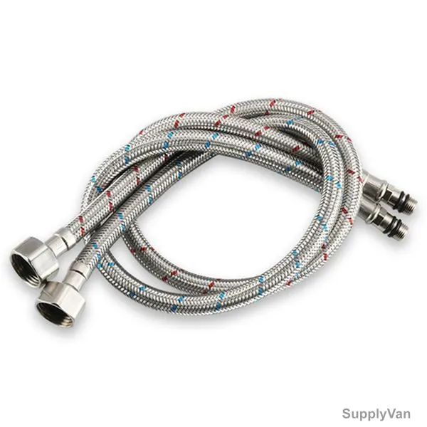 Sink Faucet Hose, Stainless Steel, 3/8 Inch, 60CM, Silver — image 1